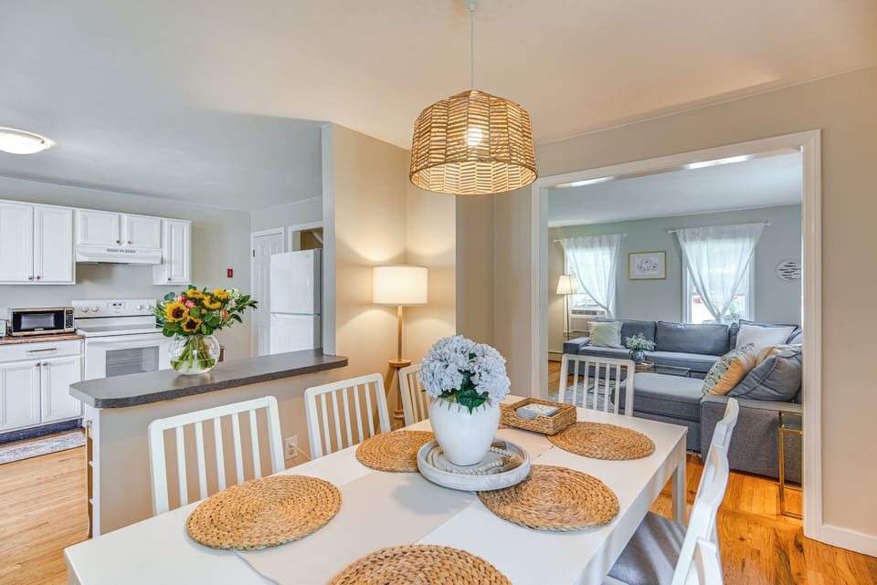Kitchen | 2-Story Apartment | 2 Window A/C Units | Baseboard Heating