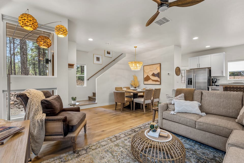 This open floor plan is light and bright