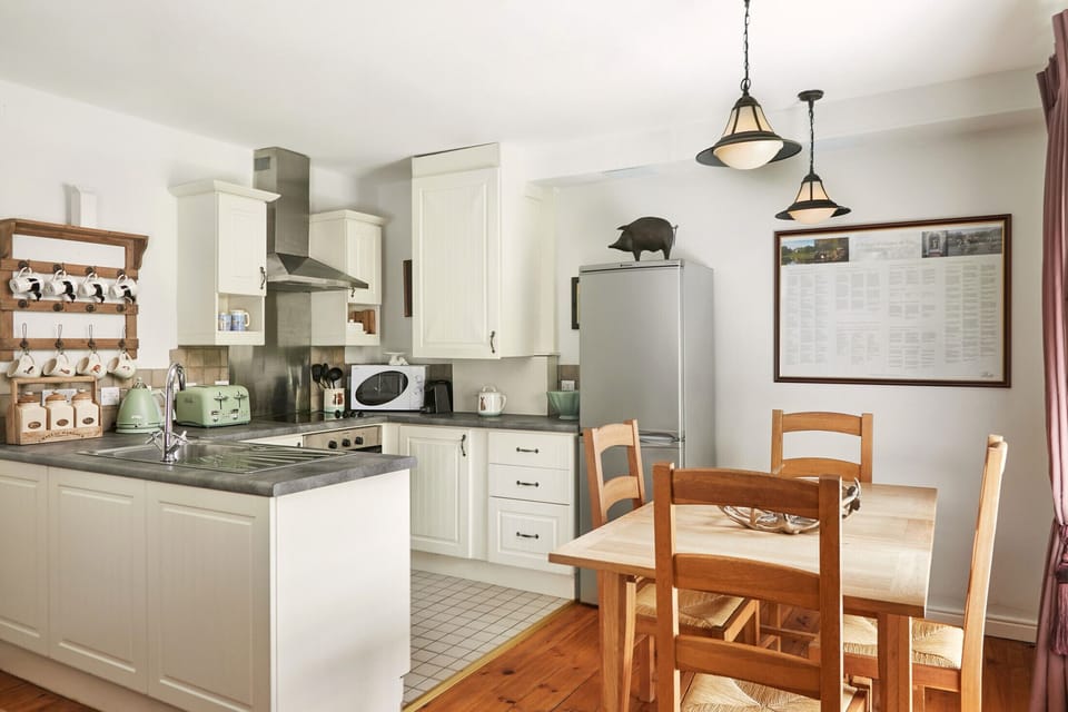 Microwave, electric kettle, highchair