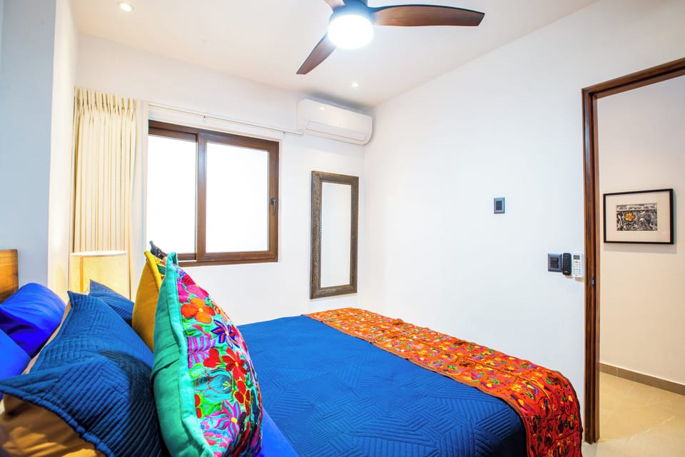 The full guest bathroom is located right outside the guest bedroom for added convenience
