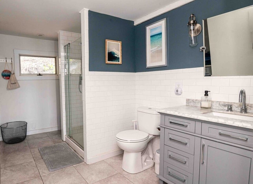 Bathroom #1 Located in the main house with a washer and dryer