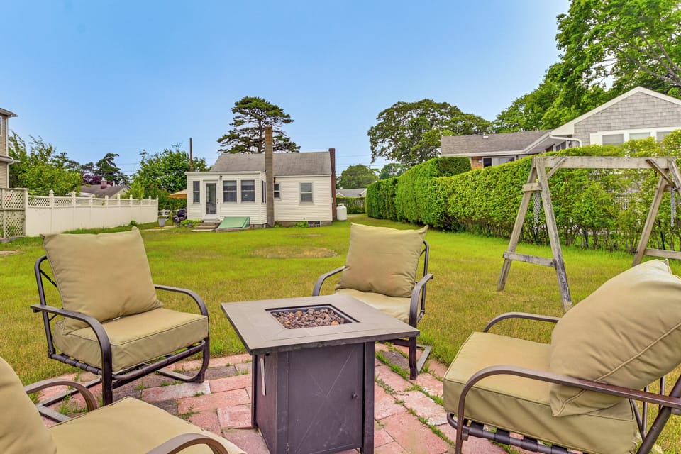Back Exterior | Gas Fire Pit | Patio | Gas Grill