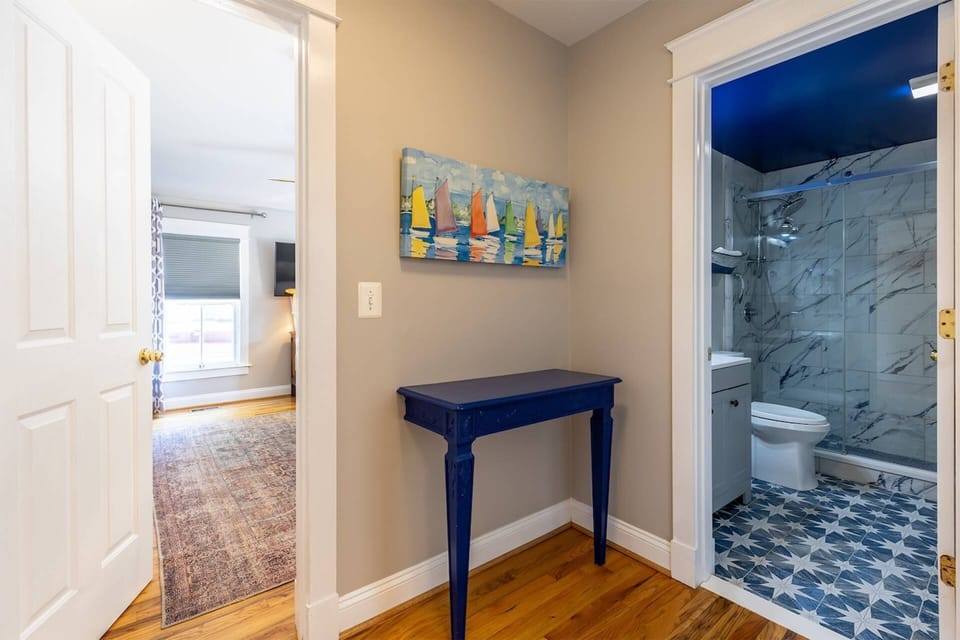 The 1st floor hall between the King and Queen bedrooms.