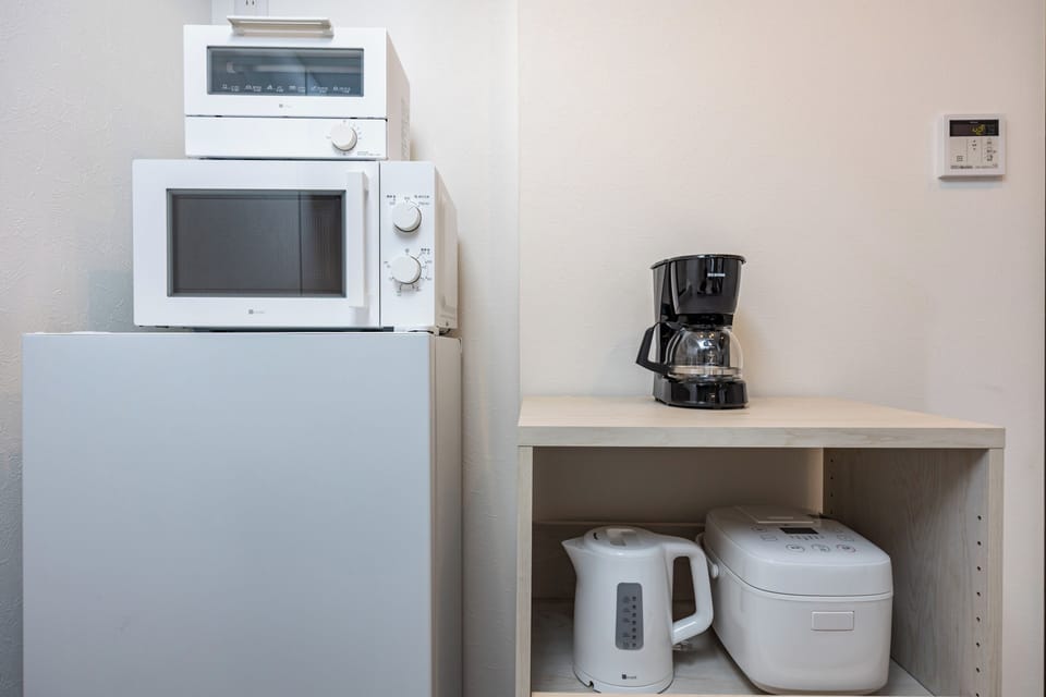 Comfort Apartment, Balcony, City View | Private kitchen | Electric kettle, toaster, rice cooker, eco-friendly cleaning products