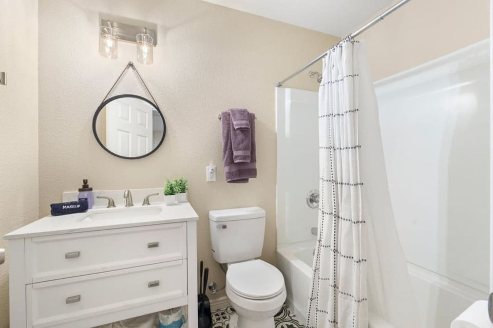 Bathroom with complete essentials