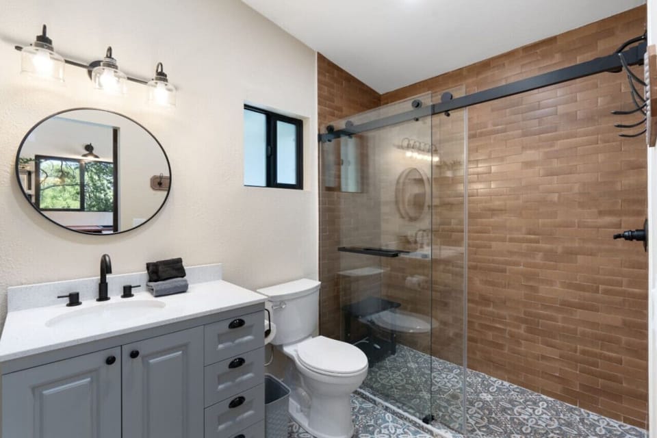 Refresh in our sleek and modern bathroom