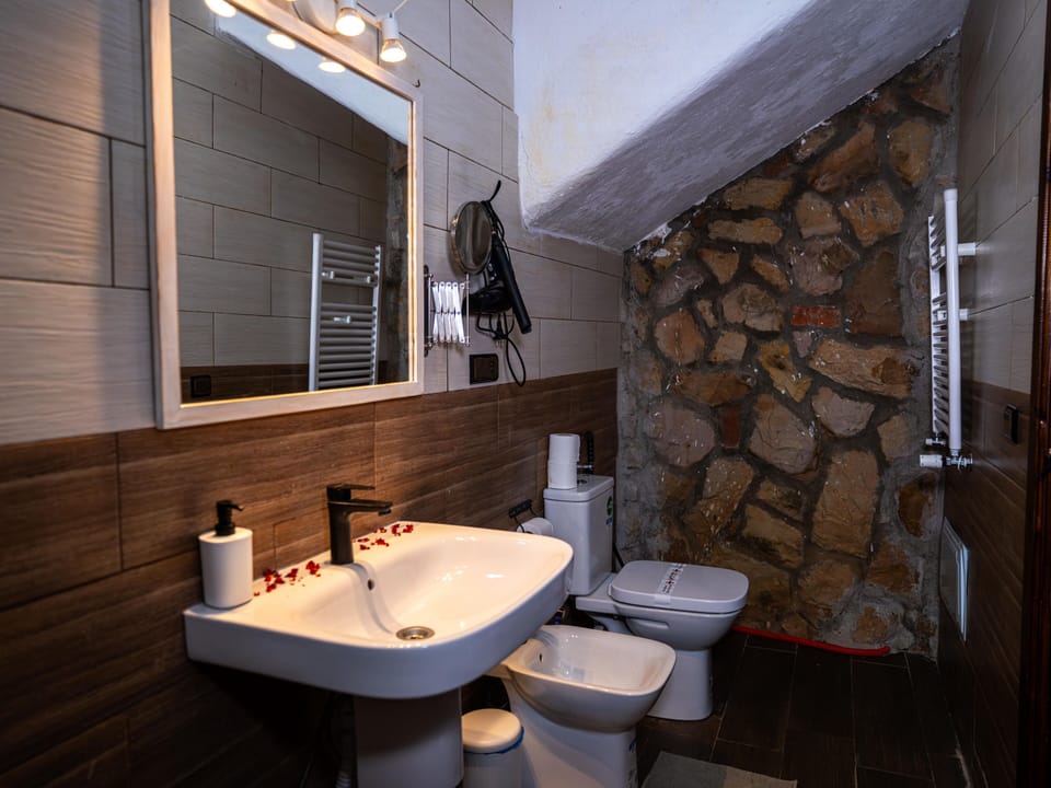 Deluxe Room, Mountain View | Bathroom | Designer toiletries, hair dryer, bathrobes, bidet