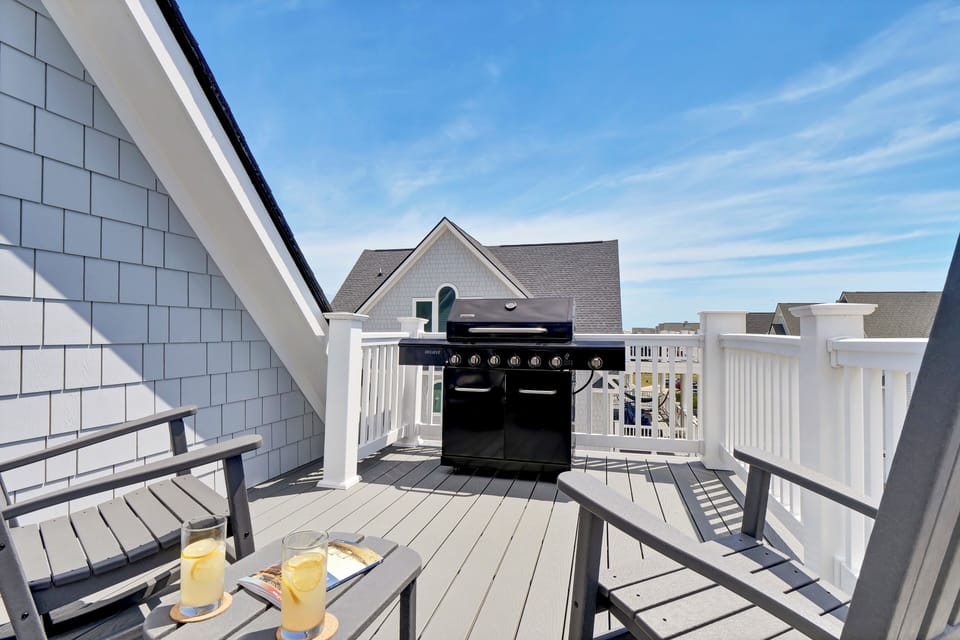 Grill provided to make cooking out a breeze