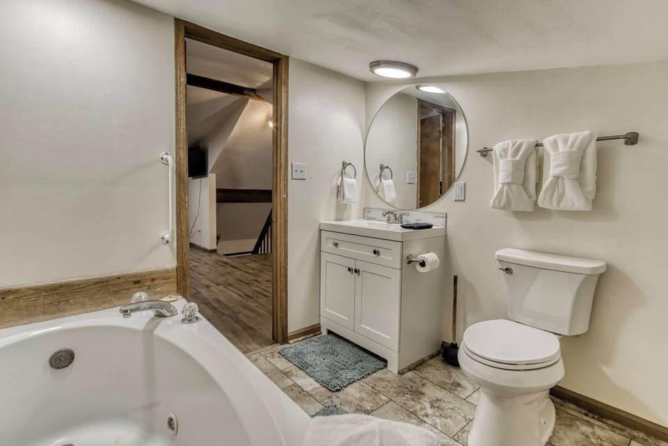 Loft bathoom with jetted tub
