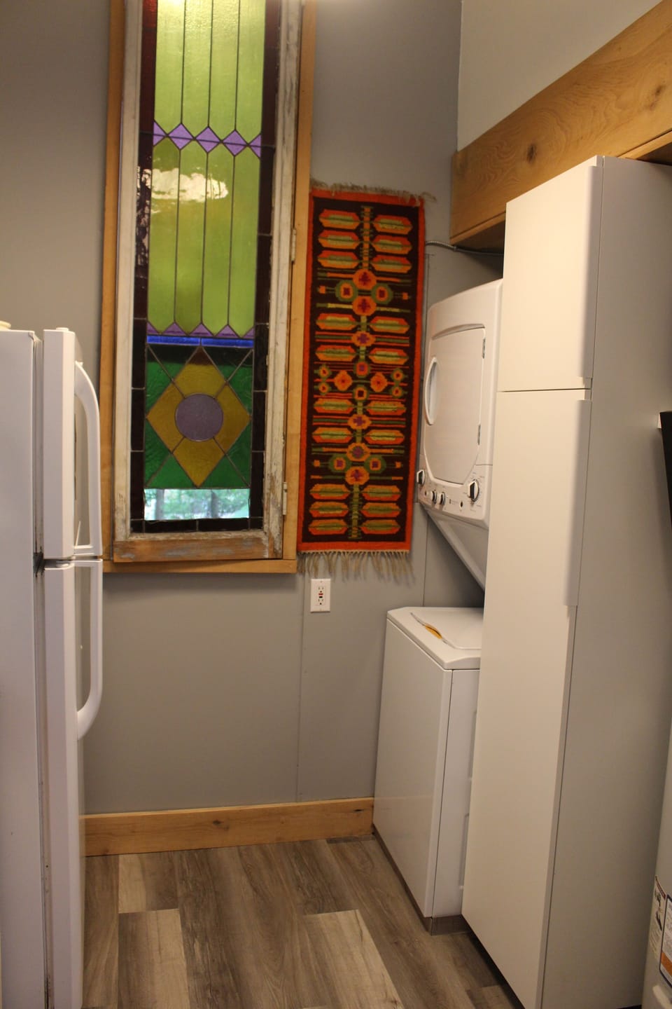 Refrigerator,  Stack washer and dryer for your use