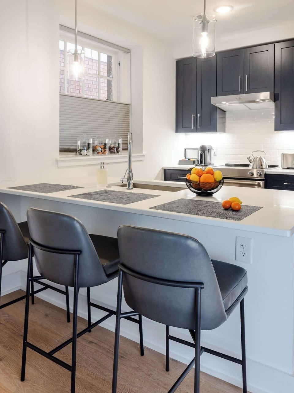 Compliment the chef, enjoy a meal or work form your computer at the kitchen island with seating for 3.