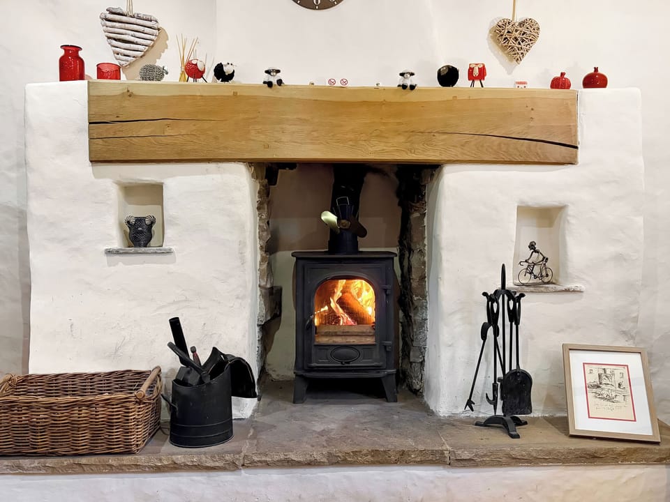 Cosy fire perfect after a lovely walk from the doorstep | Arngill, Muker