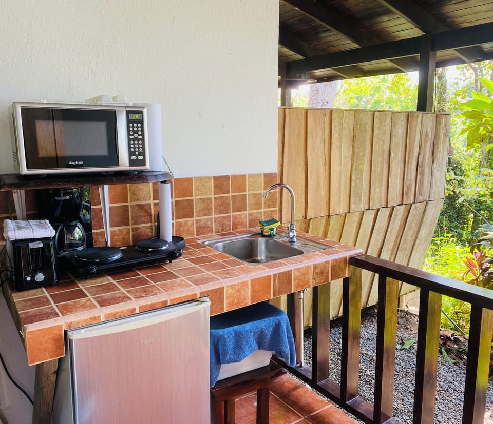 Classic Bungalow, Balcony, River View | Private kitchen | Fridge, microwave, stovetop, toaster