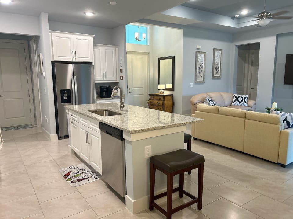 View of kitchen from side kitchen table