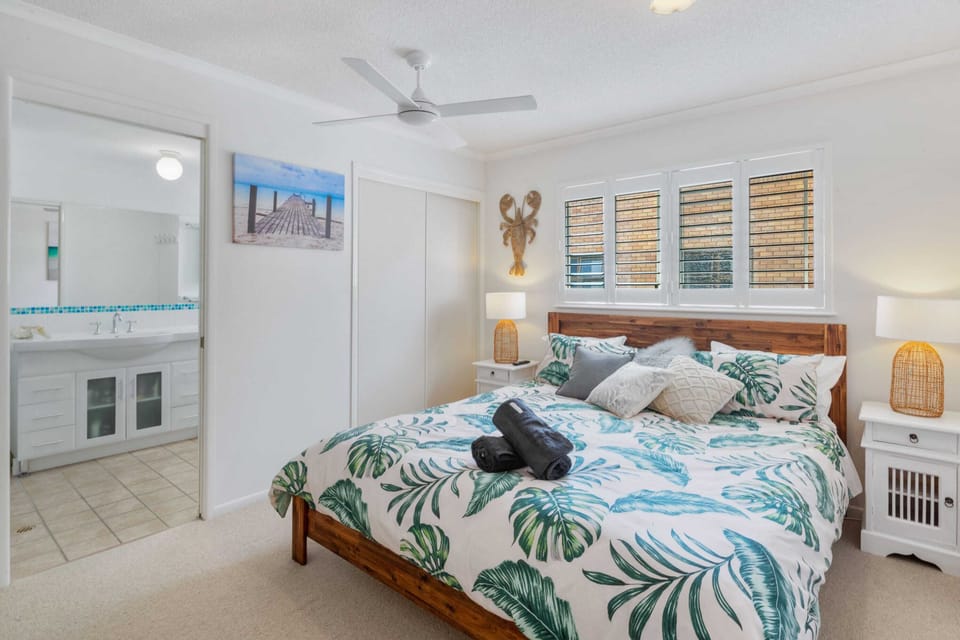 The master suite creates a private and secluded space for couples.