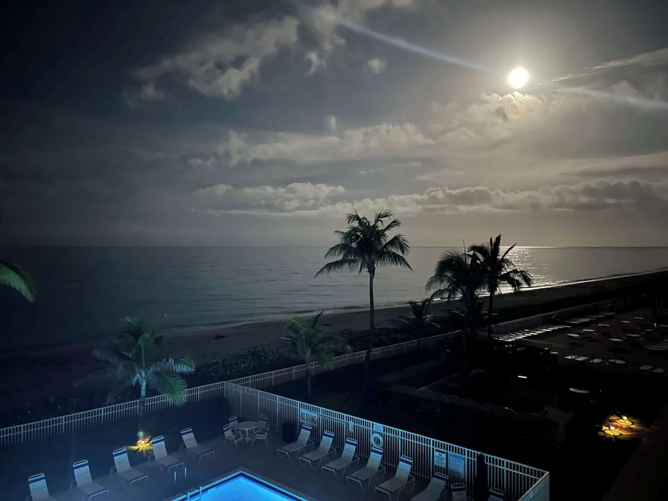 Full Moons are the best. Also check the rocket launch schedules out of Cape Canaveral. You can see them on clear nights. 