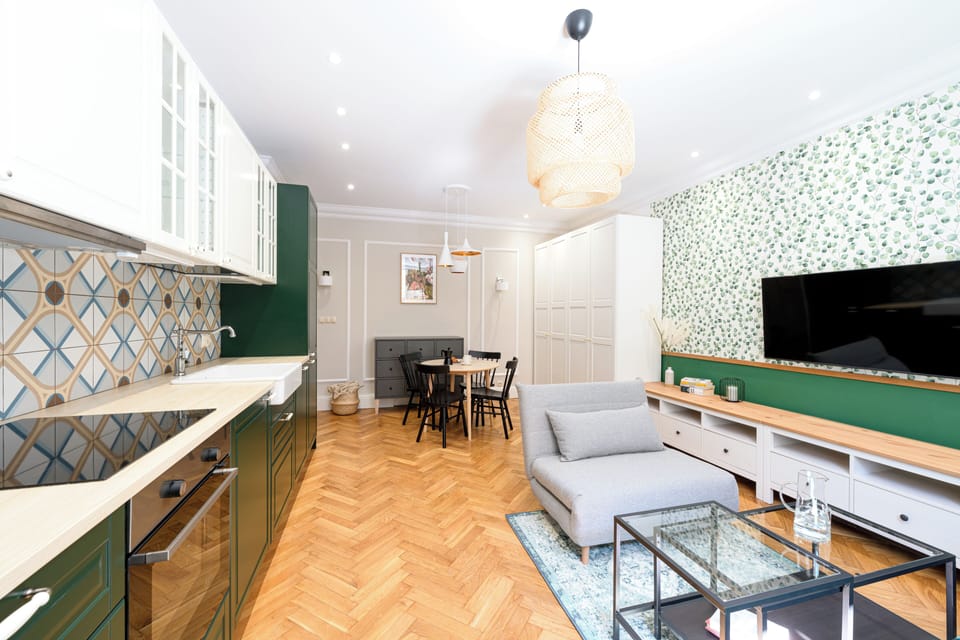Apartment | Living area | 52-inch Smart TV with digital channels