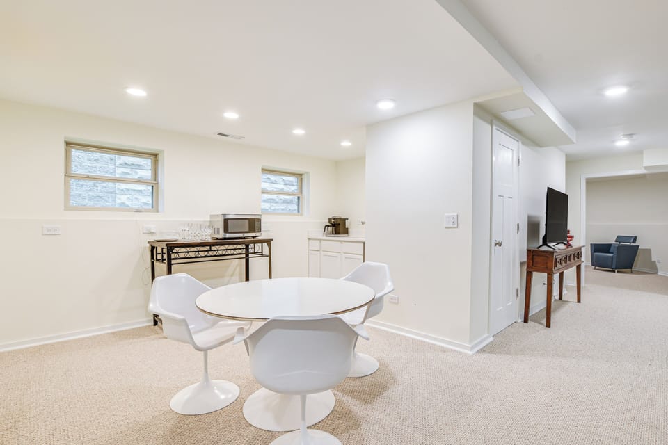 Dining Area + Kitchenette | Keurig Coffee Maker | Dishware/Flatware