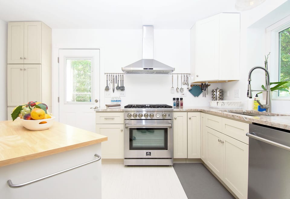 This beautiful stainless steel Forno gas range was built in Italy.