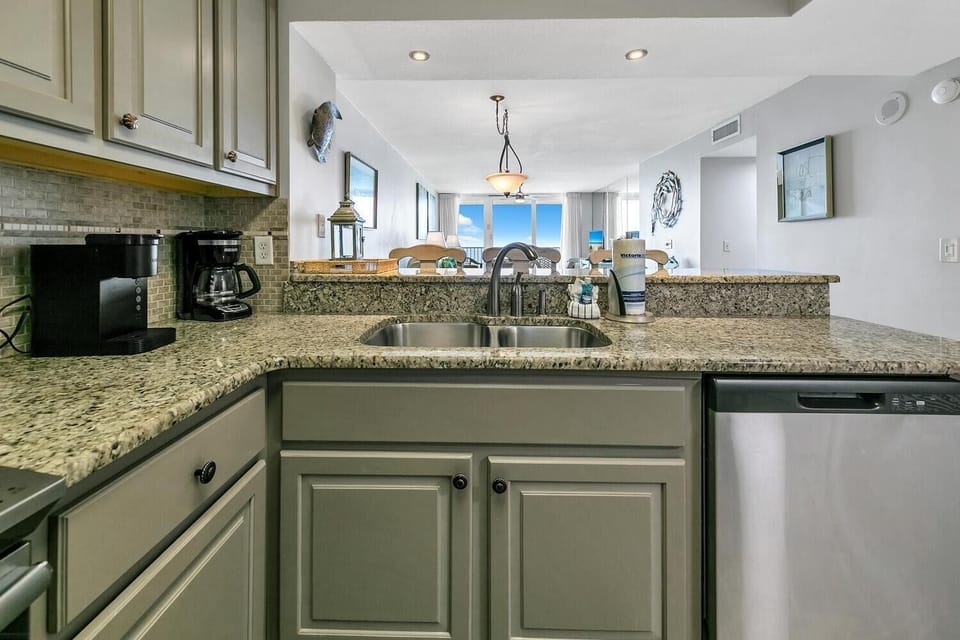 Condo, Multiple Beds (Dunes of Panama 2105E) | Private kitchen | Oven, toaster