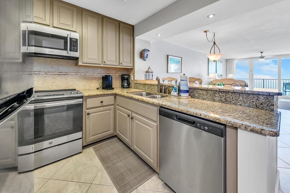 Condo, Multiple Beds (Dunes of Panama 2105E) | Private kitchen | Oven, toaster