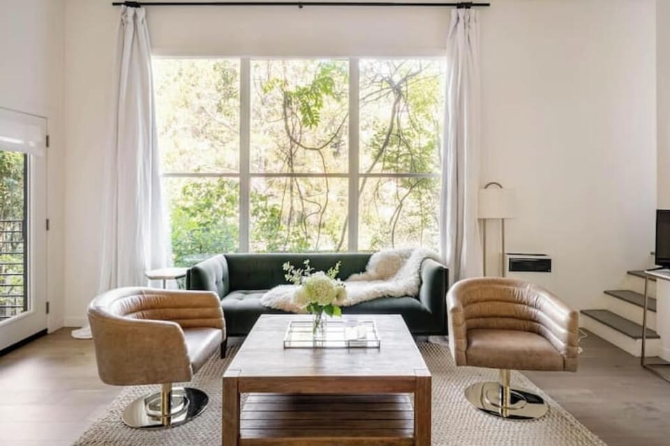 Living area with views into the canyon