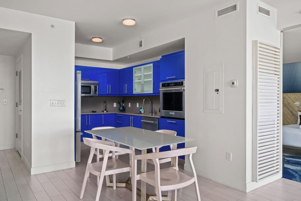 kitchen and dining area
