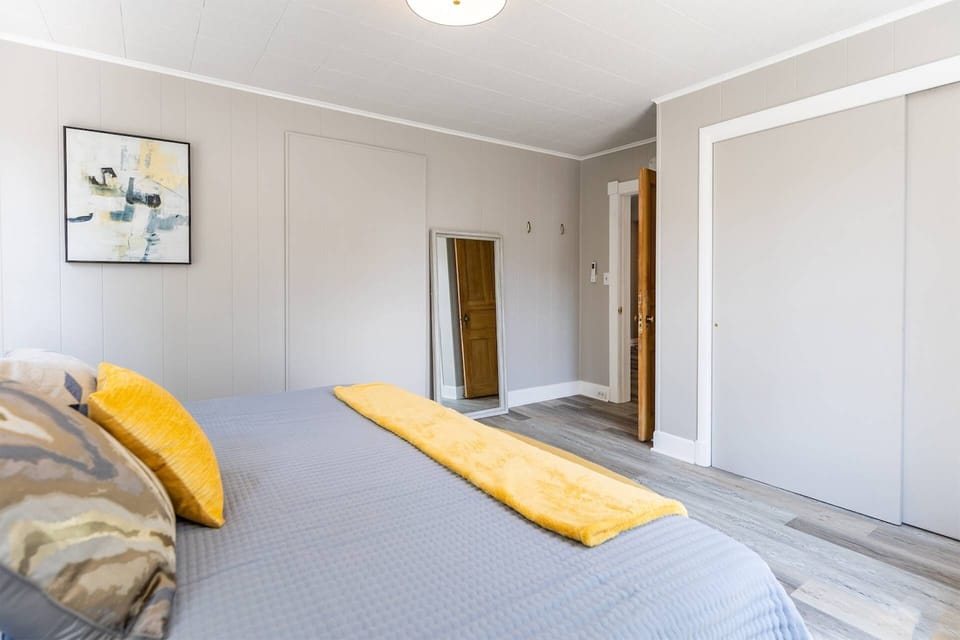The King bed will be ready for your stay and made with fresh linens.