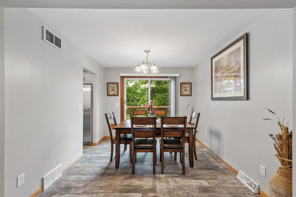Dining Room with Walkout to Private Deck