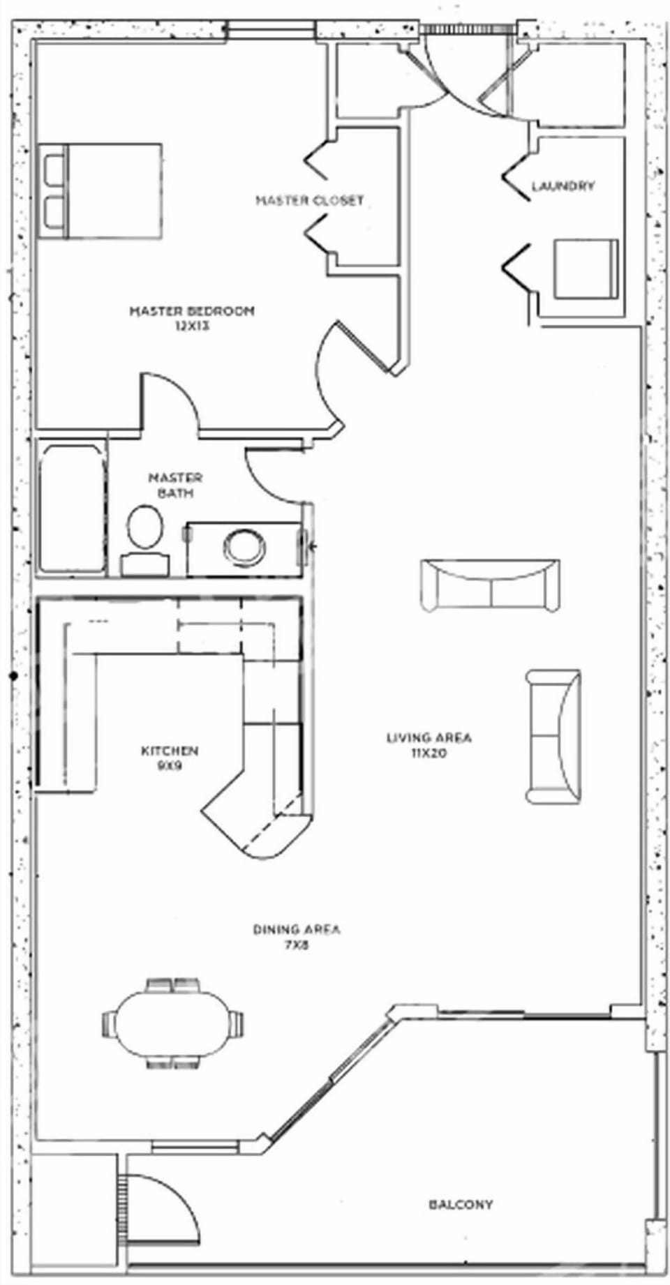 Condo, 1 Bedroom | Floor plan