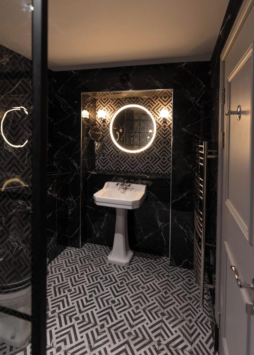 Designer toiletries, hair dryer, bathrobes, slippers