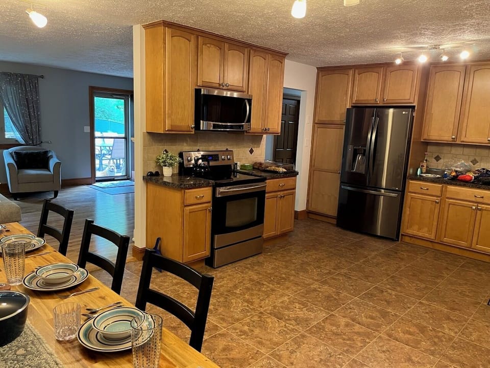 A view of the upstairs kitchen