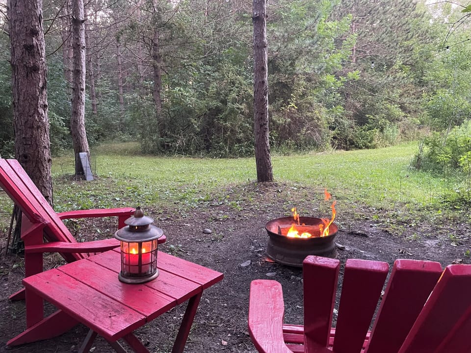 Romantic fire for two.