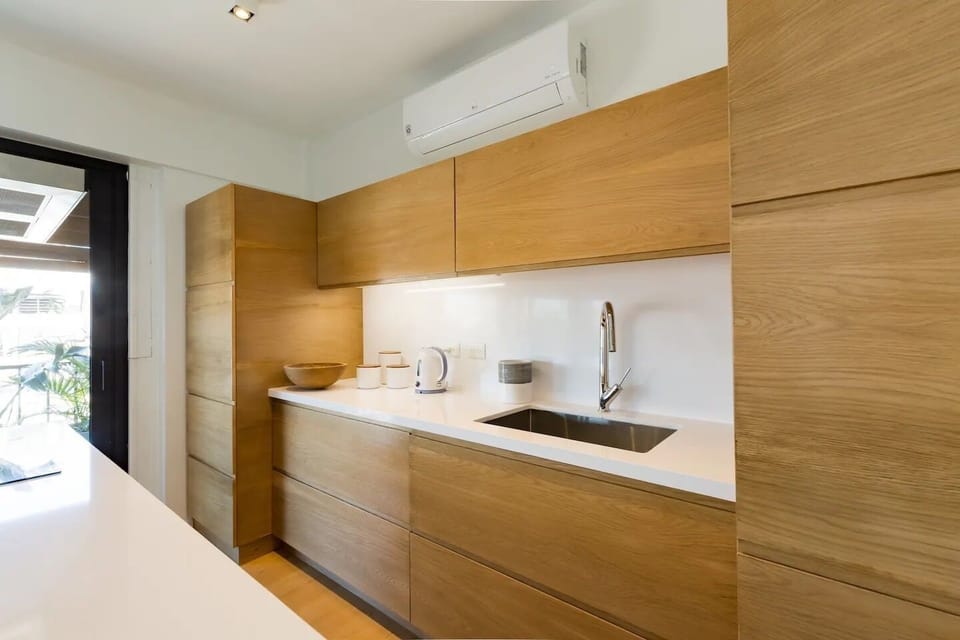 Open full kitchen to balcony. 