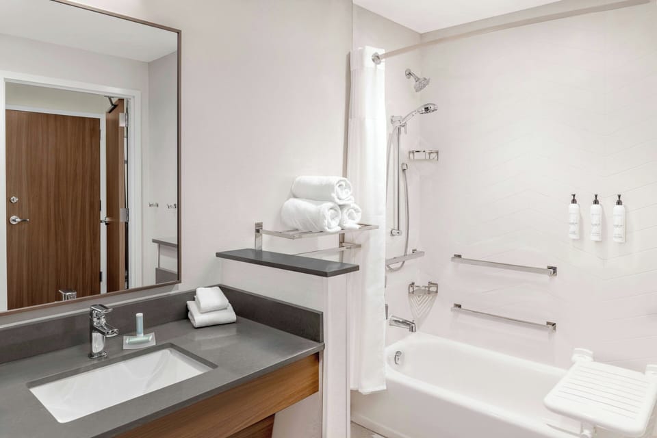 Free toiletries, hair dryer, towels, soap