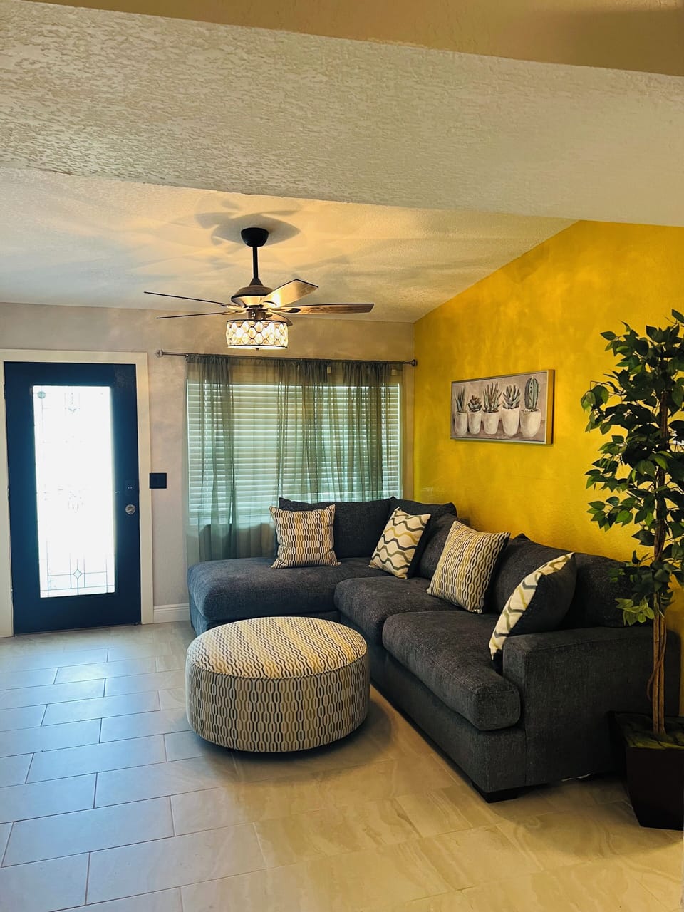 Living room and entry way