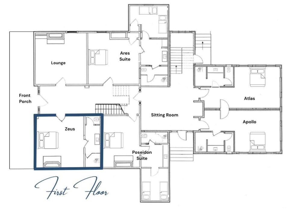 Floor plan of First Floor of The Athenian