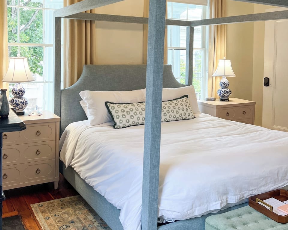 The Iris Suite with king size bed in The Athenian