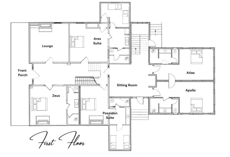 The first floor of the inn