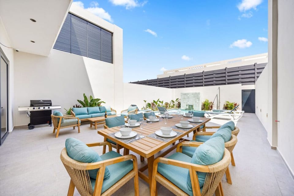 Outside Dining Table with Seating for 8