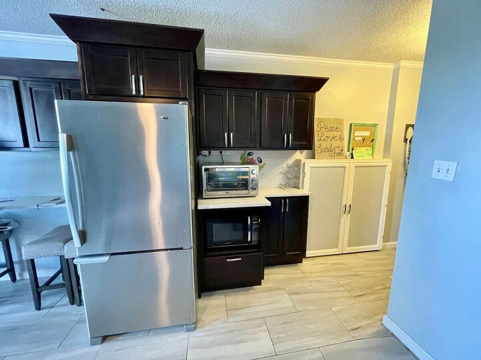 Fully Stocked Kitchenette with Full Size Refrigerator