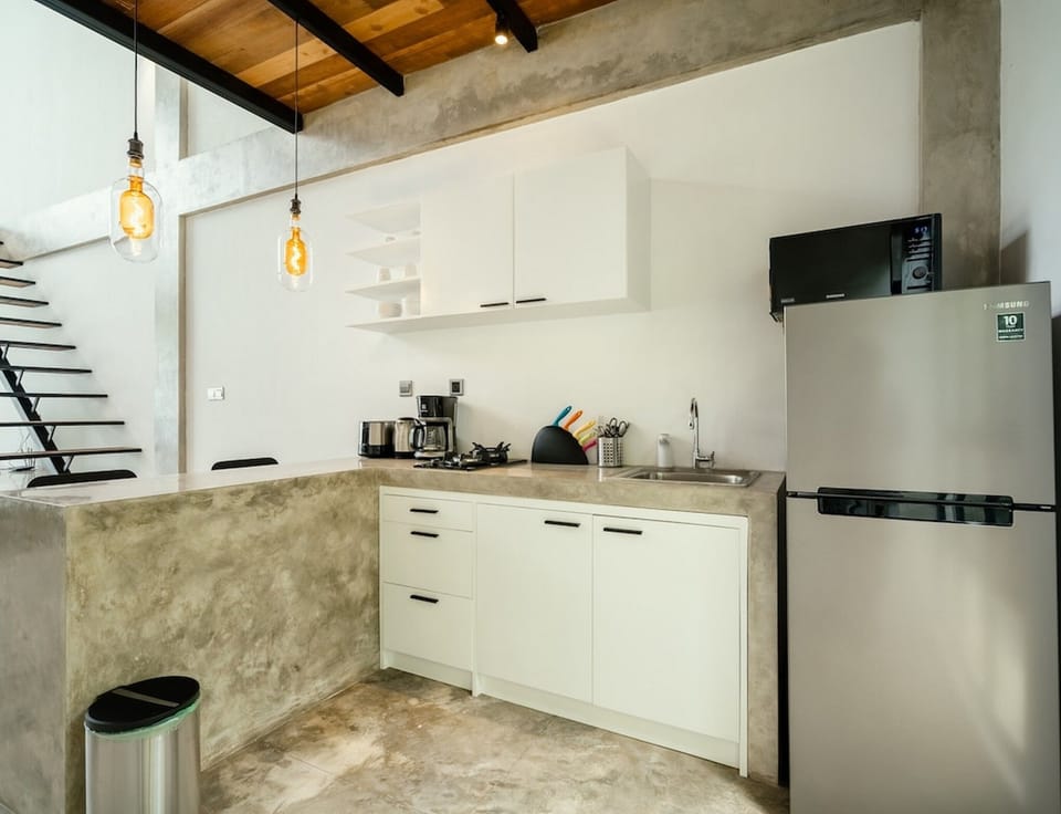 Apartment, 1 Bedroom | Private kitchen | Electric kettle, cookware/dishes/utensils, dining tables