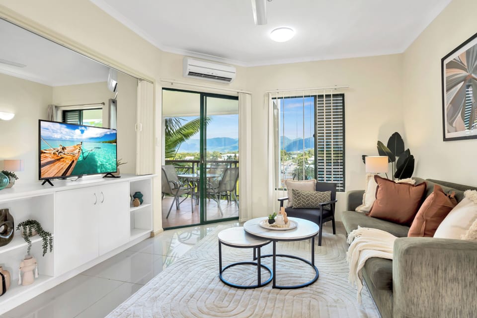 Comfort Apartment, Balcony | Living area | 50-inch Smart TV with satellite channels, Netflix, streaming services