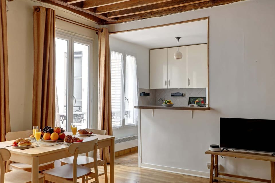 The open-plan living and dining area