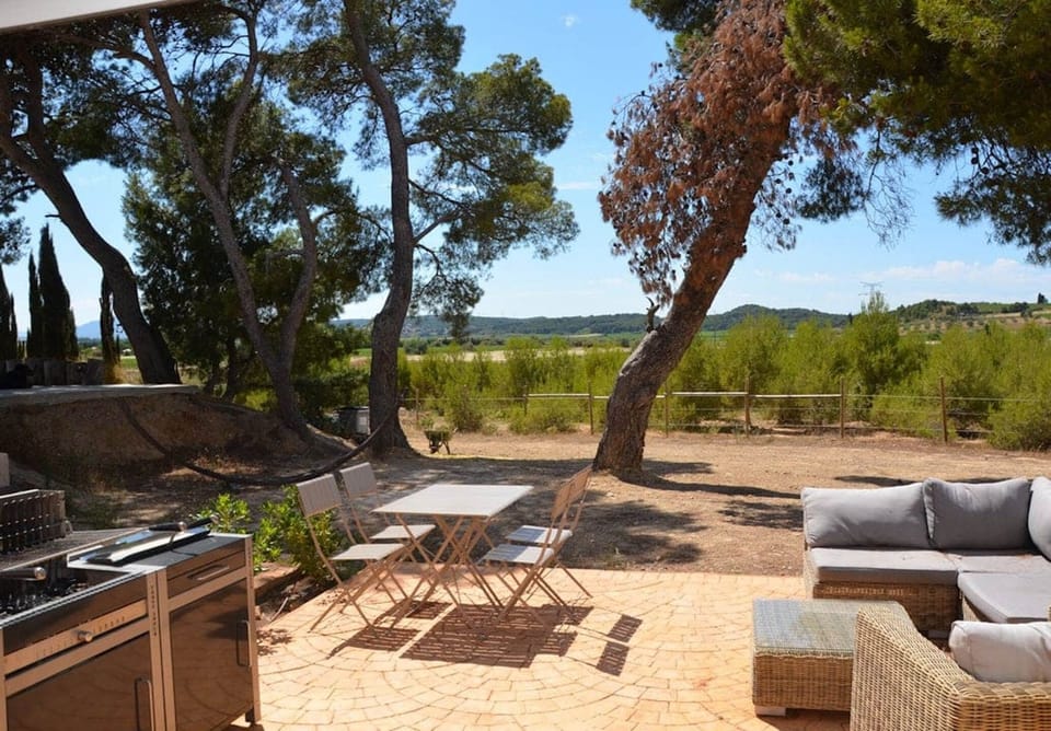 vue terrasse sur la pinède