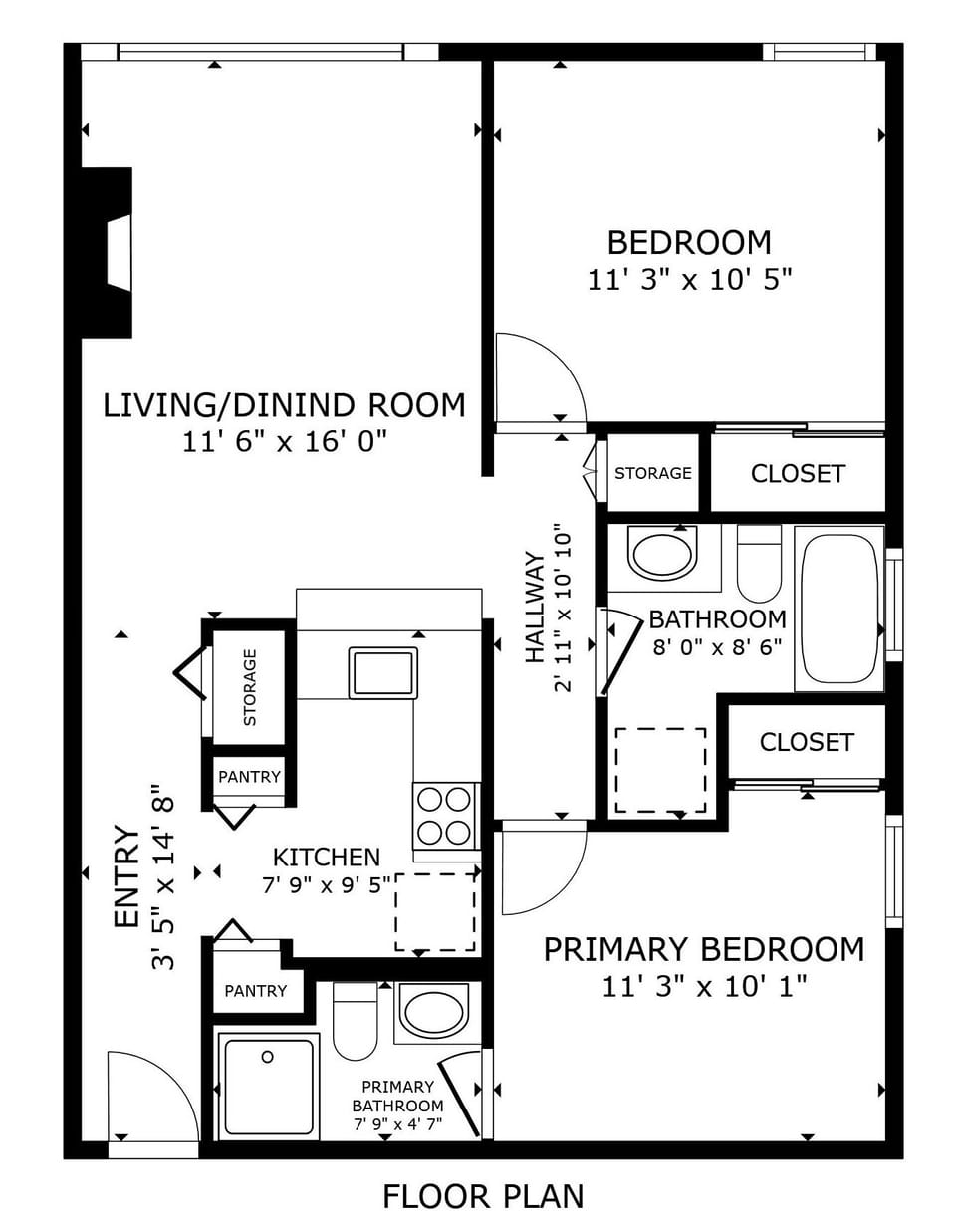 Condo, 2 Bedrooms | Floor plan