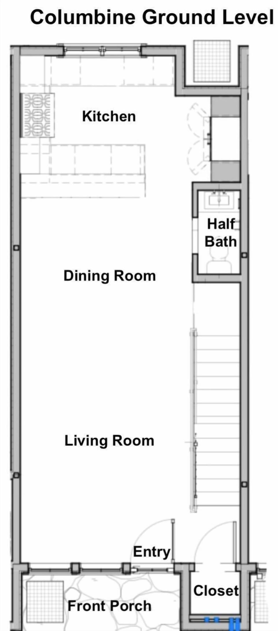 Columbine Ground Level Floor Plan