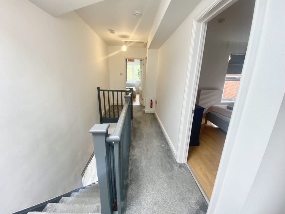 Hallway Single at the Back, Bunkbed room (out of sight to the right) Double tot he right and Bed 1 behind the photos :-))