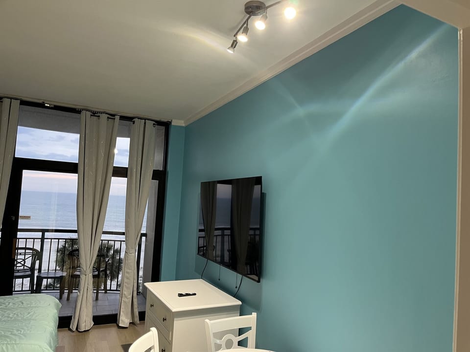 Oceanfront bedroom TV