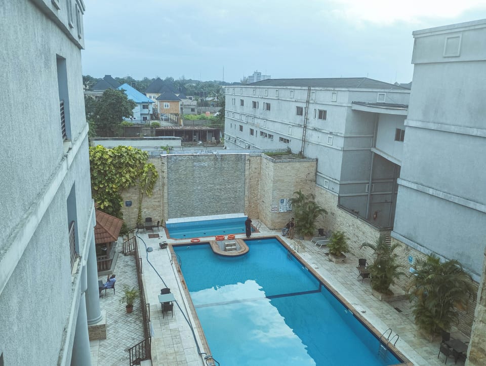 15 outdoor pools, open 11:00 AM to 6:00 PM, lifeguards on site